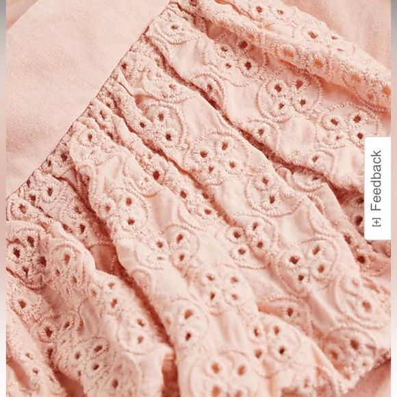 Express Square Neck Eyelet Sleeve Tie Back Tee✨ - Picture 5 of 15